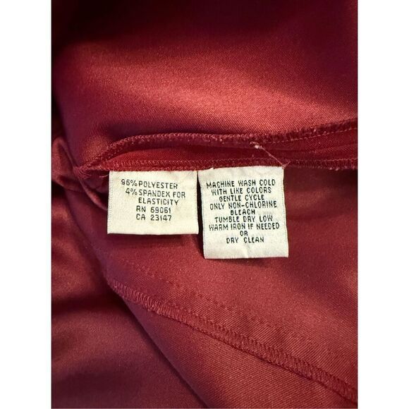 Talbots Vintage Red Micro Suede Stretch Button Down Vest Sz. L 1990’s Y2K - Picture 7 of 8